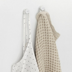 Set of 2 Brabantia MindSet 1005681 Coat Hooks, Mineral Finish, Mounting Kit Included, Up to 2 kg, White