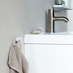 Set of 2 Brabantia MindSet 1005681 Coat Hooks, Mineral Finish, Mounting Kit Included, Up to 2 kg, White
