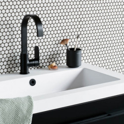 Suport periute de dinti Brabantia MindSet 1005684, Curatare usoara, Deschidere larga, Acoperire minerala, Gri inchis