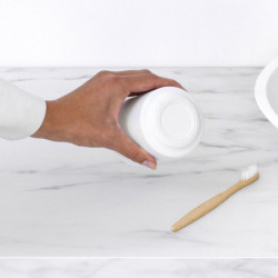 Brabantia MindSet suport periuță de dinți 1005685, Curățare ușoară, Deschidere largă, Acoperire minerală, Alb