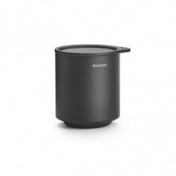 Cutie accesorii pentru baie Brabantia MindSet Mineral 1005686, Baza antiderapanta, Finisaj mineral, Gri