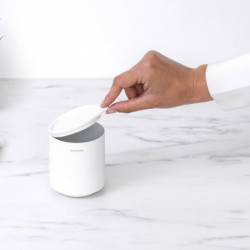 Cutie depozitare baie Brabantia MindSet Mineral 1005687, Baza antiderapanta, Finisaj mineral, Alb