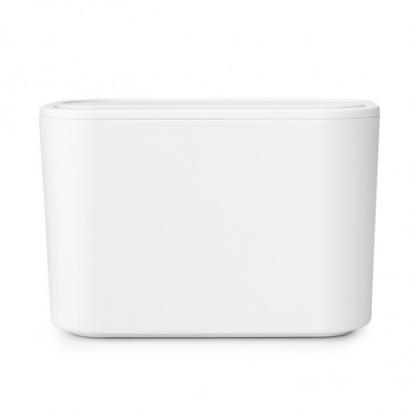 Cos de gunoi mini Brabantia MindSet 1005689, Acoperire minerala, Capac pivotant, Alb