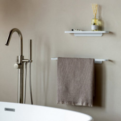 Brabantia MindSet Towel Holder 1005695, Mineral Finish, Mounting Kit Included, Up to 2 kg, White