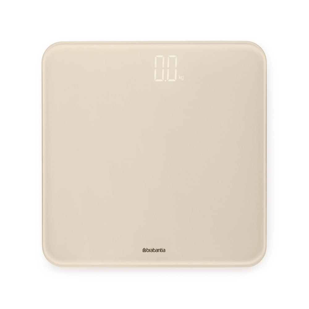 Кантар Brabantia ReNew 1006262, До 180 кг, 4xAAA включени в комплекта, Автоматично изключване, Бежов