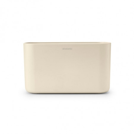 Brabantia ReNew 1006270 Bathroom Accessory Box, Corrosion-Resistant, Internal Divider, Non-Slip Base, Beige