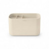 Brabantia ReNew 1006270 Bathroom Accessory Box, Corrosion-Resistant, Internal Divider, Non-Slip Base, Beige