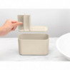 Brabantia ReNew 1006270 Bathroom Accessory Box, Corrosion-Resistant, Internal Divider, Non-Slip Base, Beige