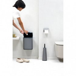 Cos de gunoi Brabantia Bo Small 1006628, 7 L, Deschidere lina si silentioasa, Baza antiderapanta, Gri