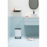 Κάδος Brabantia Bo Small Hi 1006647, 12 l, Ομαλό και αθόρυβο άνοιγμα, Αντιολισθητική βάση, Λευκό