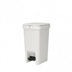 Brabantia StepUp 1008476 Pedal Bin, 10 L, Eco-friendly materials, Large opening, Light gray