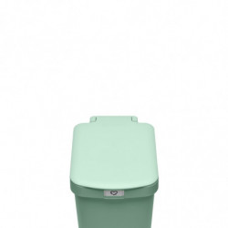 Кош за боклук с педал Brabantia StepUp 1008481, 16 л, Екологични материали, Голям отвор, Светлозелен