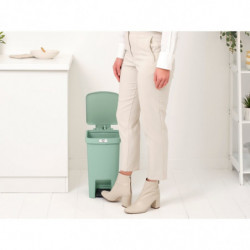Brabantia StepUp 1008481 Pedal Bin, 16 L, Eco-friendly materials, Large opening, Light green