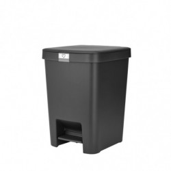 Кош за боклук с педал Brabantia StepUp 1008482, 25 л, Екологични материали, Голям отвор, Тъмносив