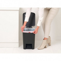 Brabantia StepUp 1008482 Pedal Bin, 25 L, Eco-friendly materials, Large opening, Dark gray