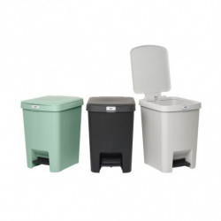 Cos cu pedala Brabantia StepUp 1008482, 25 L, Materiale ecologice, Deschidere mare, Gri inchis