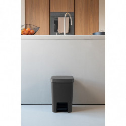 Brabantia StepUp 1008482 Pedal Bin, 25 L, Eco-friendly materials, Large opening, Dark gray