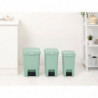 Coș cu pedală Brabantia StepUp 1008484, 25 L, Materiale ecologice, Deschidere mare, Verde deschis