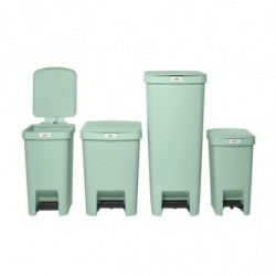 Кош за боклук с педал Brabantia StepUp 1008484, 25 л, Екологични материали, Голям отвор, Светлозелен