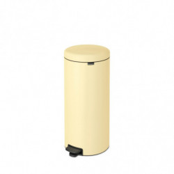 Brabantia NewIcon 1008852 Pedal Bin, 30 L, Soft-Close, Non-Slip Base, Yellow