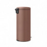 Brabantia NewIcon 1008853 Pedal Bin, 30 L, Soft-Close, Non-Slip Base, Satin Finish, Brown