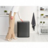 Brabantia Bo Touch Trash Can 1008858, 60 L, Smooth and Quiet Opening, Large Opening, Gray