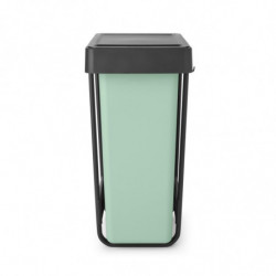Кош за разделно събиране на боклук Brabantia Sort&Go 1008863, 2x30 л, Вътрешен монтаж с телескопична рамка, Сив/зелен
