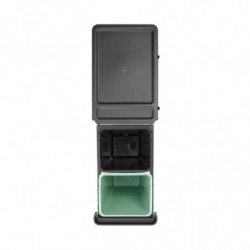 Кош за смет за разделно събиране Brabantia Sort&Go 2x30L, Dark Grey & Jade Green