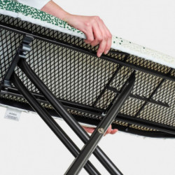 Masa de calcat Brabantia A 1008891, 110x30 cm, 7 pozitii de reglare, Suport fier de calcat, Galben/Verde