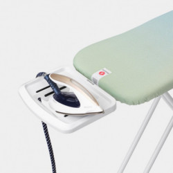 Brabantia B 1008892 Ironing Board, 124x38 cm, 7-position height adjustment, Large iron rest, Green/Light Blue