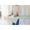 Brabantia B 1008892 Ironing Board, 124x38 cm, 7-position height adjustment, Large iron rest, Green/Light Blue