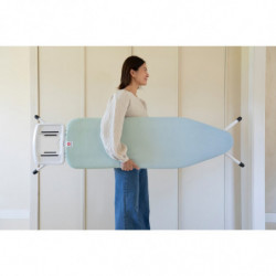 Τραπέζι σιδερώματος Brabantia B 1008892, 124x38 cm, 7 θέσεις ρύθμισης, Μεγάλη θήκη σίδερου, Πράσινο/Μπλε