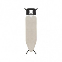 Brabantia B 1008893 Ironing Board, 124x38 cm, 7-position height adjustment, Large iron rest, Light gray