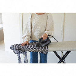 Brabantia B 1008893 Ironing Board, 124x38 cm, 7-position height adjustment, Large iron rest, Light gray