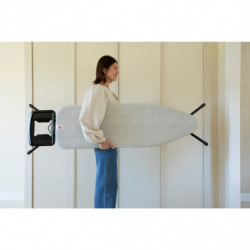 Masă de călcat Brabantia B 1008893, 124x38 cm, 7 poziții de reglare, Suport mare pentru fier, Gri deschis