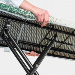 Τραπέζι σιδερώματος Brabantia B 1008894, 124x38 cm, 7 θέσεις ρύθμισης, Μεγάλη θήκη σίδερου, Κίτρινο/πράσινο