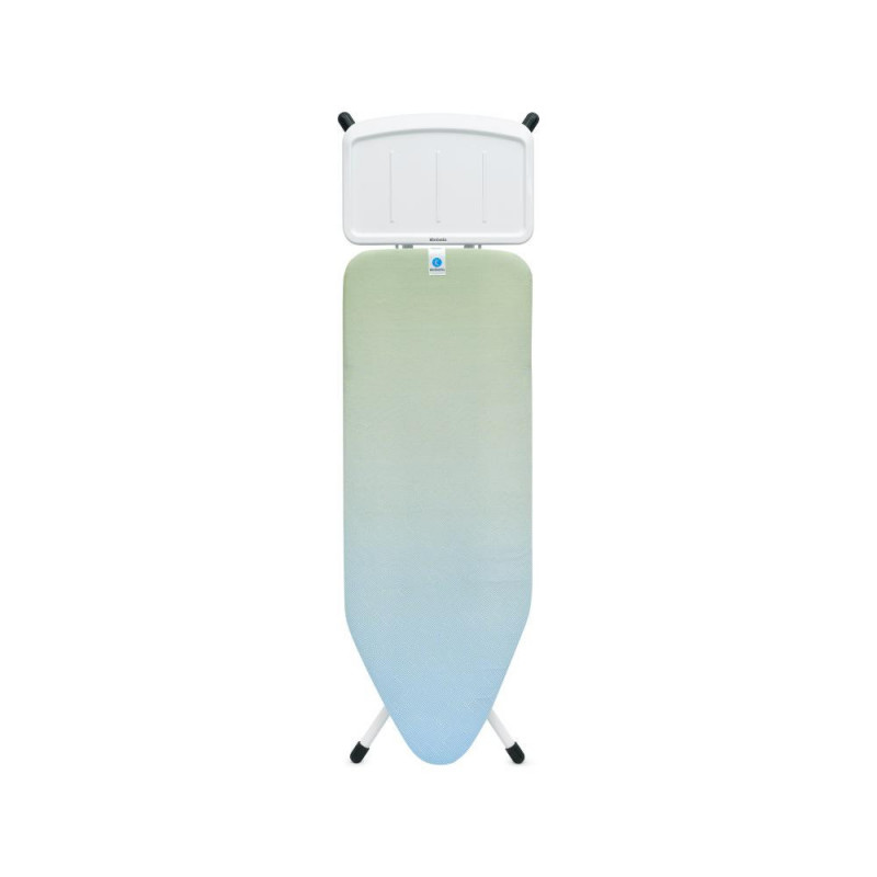 Brabantia C 1008895 Ironing Board, 124x45 cm, 7 height settings, Steam generator holder, Green/Light Blue