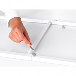 Brabantia Linn 1008928 Multifunctional Clothes Rack, 3 Shelves, Oval Section for Hanging Jackets, Rust-Resistant, White