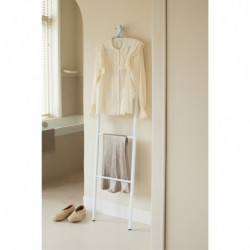 Brabantia Linn 1008928 Multifunctional Clothes Rack, 3 Shelves, Oval Section for Hanging Jackets, Rust-Resistant, White