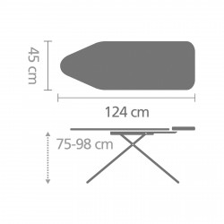 Маса за гладене Brabantia C 124x45cm Steam Control Aqua Bowl