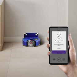 Aspirator Dyson RB03 360 Vis Nav Bl/Ni, Autonomie pana la 65 min, SMART, 26 senzori, Navigație vizuala 360°, Control vocal, Albastru/Gri