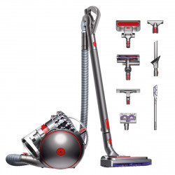 Ηλεκτρική σκούπα με δοχείο Dyson Cin BigBall AbPr, 700W, 1,5l, Κατηγορία Α, Σύστημα Cinetic Cyclone, Αυτοεπιπεδούμενο, Χωρίς αλλαγές φίλτρων, Γκρι/Κόκκινο