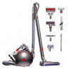 Ηλεκτρική σκούπα με δοχείο Dyson Cin BigBall AbPr, 700W, 1,5l, Κατηγορία Α, Σύστημα Cinetic Cyclone, Αυτοεπιπεδούμενο, Χωρίς αλλαγές φίλτρων, Γκρι/Κόκκινο