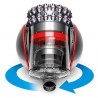 Aspirator Dyson Cin BigBall AbPr, 700W, 1.5l, Clasa A, Sistem ciclon Cinetic, Auto-redresare, Fara schimbare filtru, Gri/Rosu