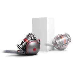 Ηλεκτρική σκούπα με δοχείο Dyson Cin BigBall AbPr, 700W, 1,5l, Κατηγορία Α, Σύστημα Cinetic Cyclone, Αυτοεπιπεδούμενο, Χωρίς αλλαγές φίλτρων, Γκρι/Κόκκινο