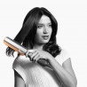 Преса за коса Dyson HT01 Airstrait, 1600W, 140C, Йонизация, 6 нива на темп, Медно покритие, Мед/никел