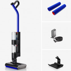 Dyson WR01 WashG1 Bk/Bu Upright Vacuum Cleaner, 95W, 1L, Run Time Up to 35 Minutes, 3 Power Settings, LCD Display, Moisture Control, Self-Cleaning, Black/Blue