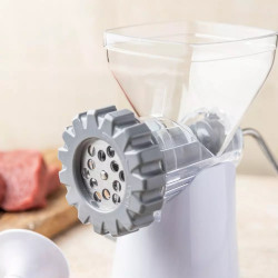 Kinghoff KH 1874 Meat Grinder, Stainless Steel Blades, Fine/Coarse Grinding, Accessories, White/Gray