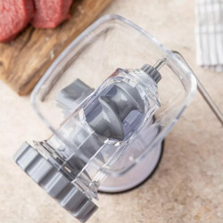 Kinghoff KH 1874 Meat Grinder, Stainless Steel Blades, Fine/Coarse Grinding, Accessories, White/Gray