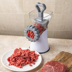 Kinghoff KH 1874 Meat Grinder, Stainless Steel Blades, Fine/Coarse Grinding, Accessories, White/Gray